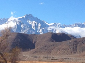 On our way to Mammoth after 2 big rains in So. Cal. Stunning! Ready to ski-skate!